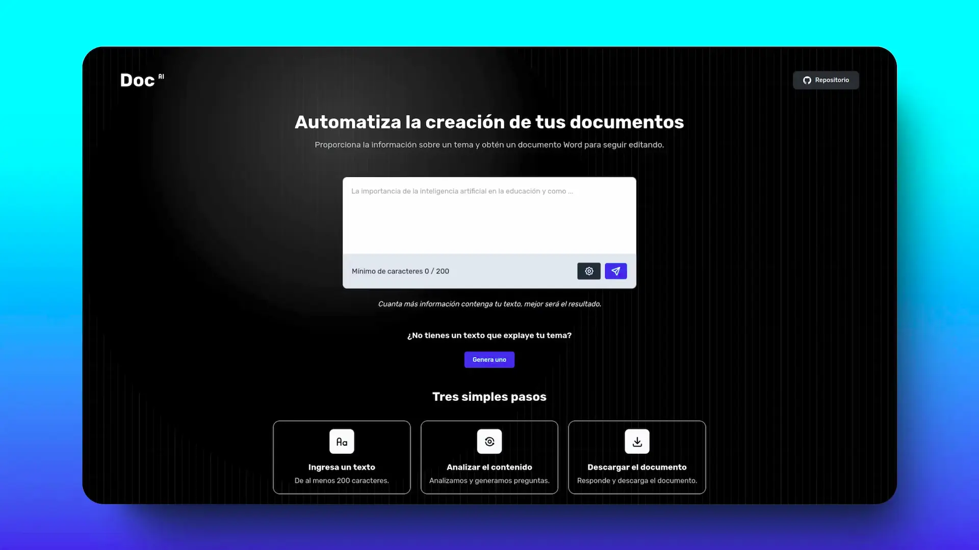 Imagen de la web Doc AI