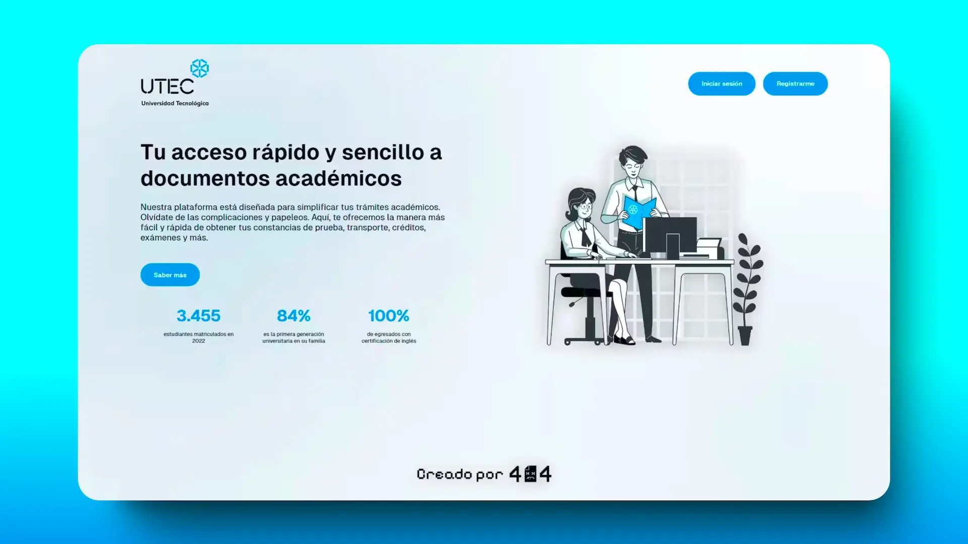 Imagen de la web Portal académico UTEC - Web